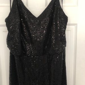 Black Sequin Gown